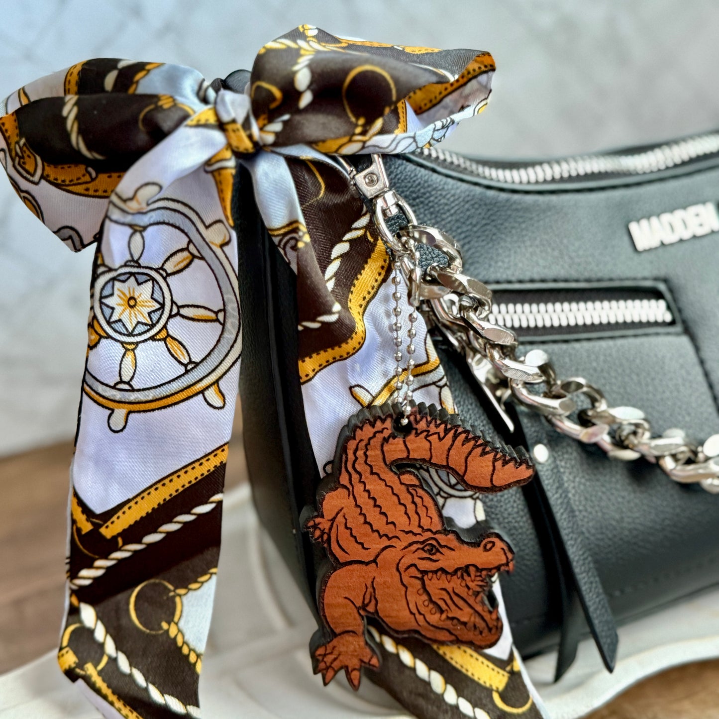 Alligator Bag Charm, Keychain, Purse Charm, Cypress