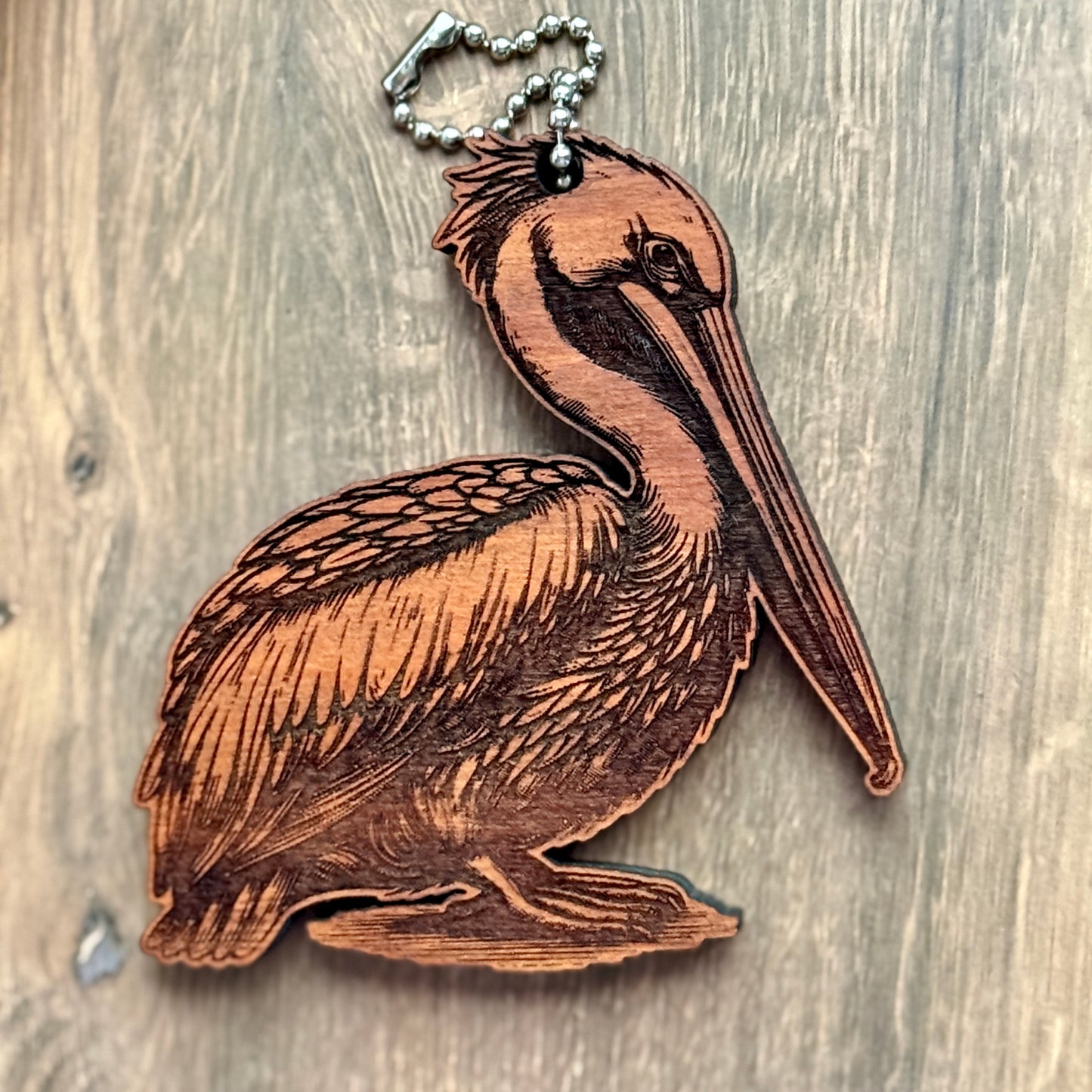 Pelican Bag Charm, Keychain, Purse Charm, Cypress