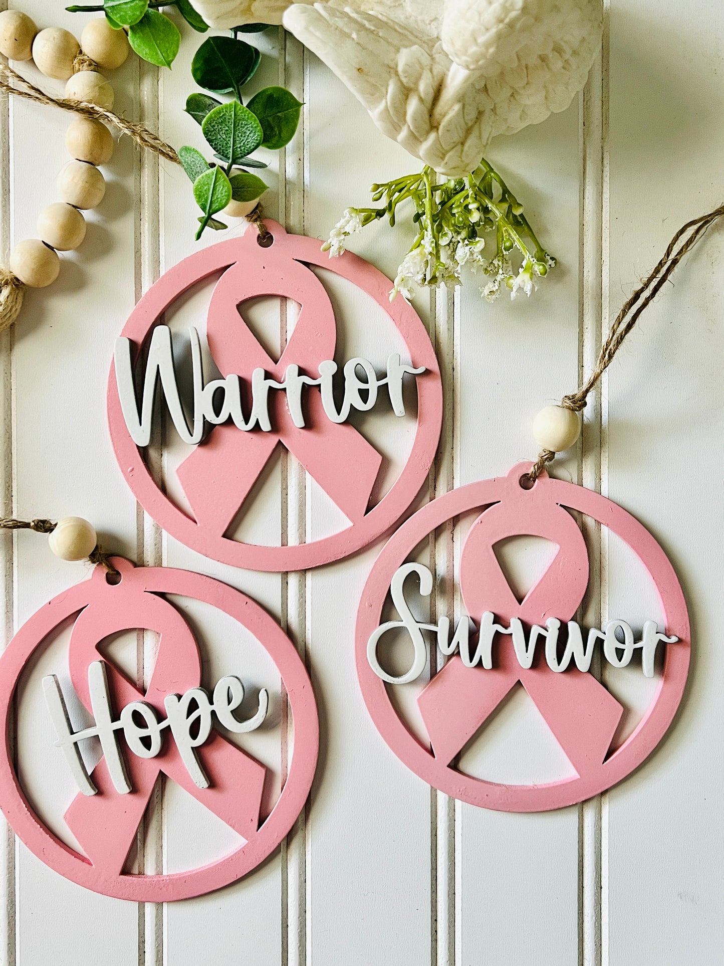 Breast Cancer Car Charm Ornament RETAIL