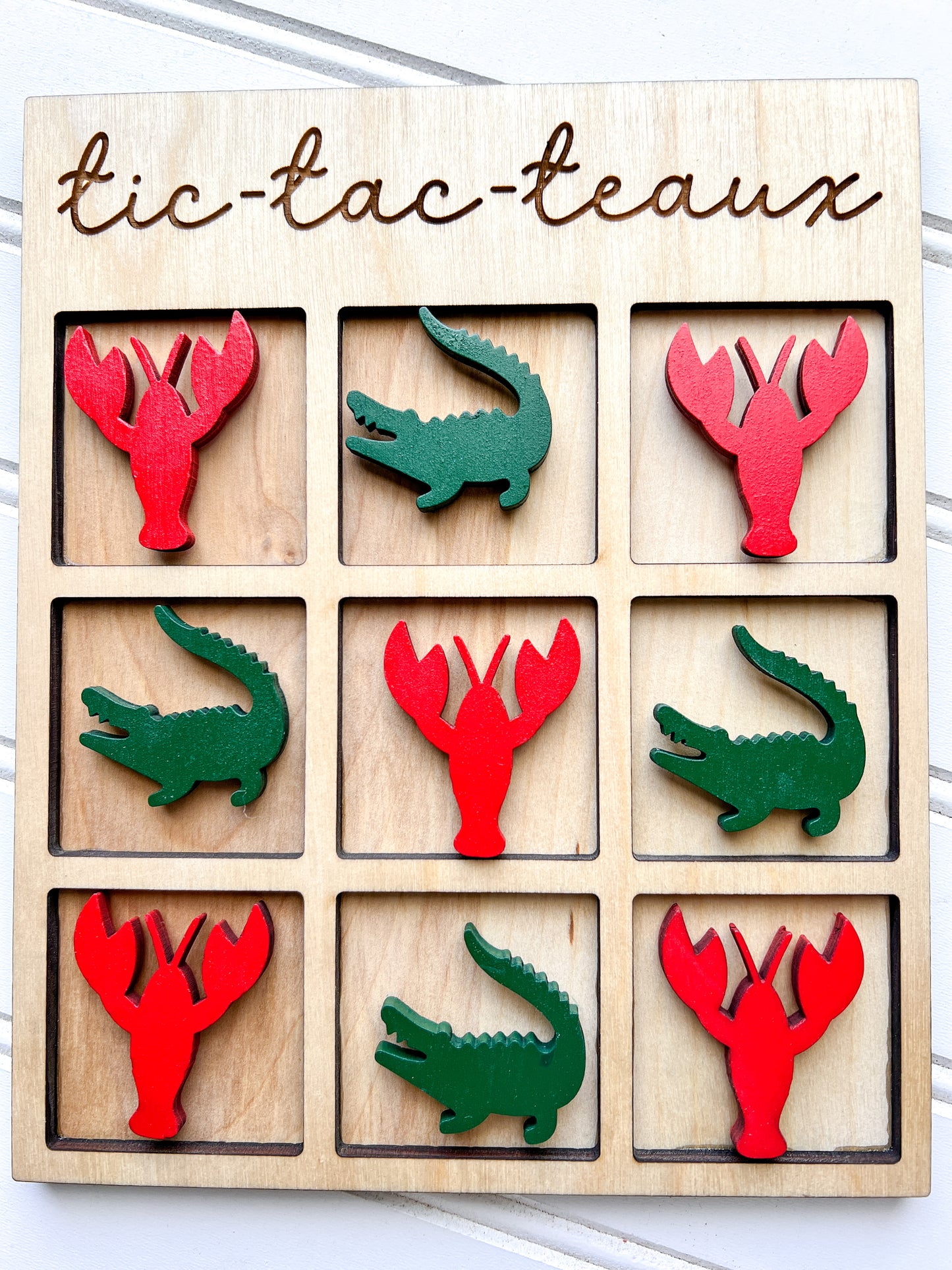 Tic Tac Teaux Alligator and Crawfish