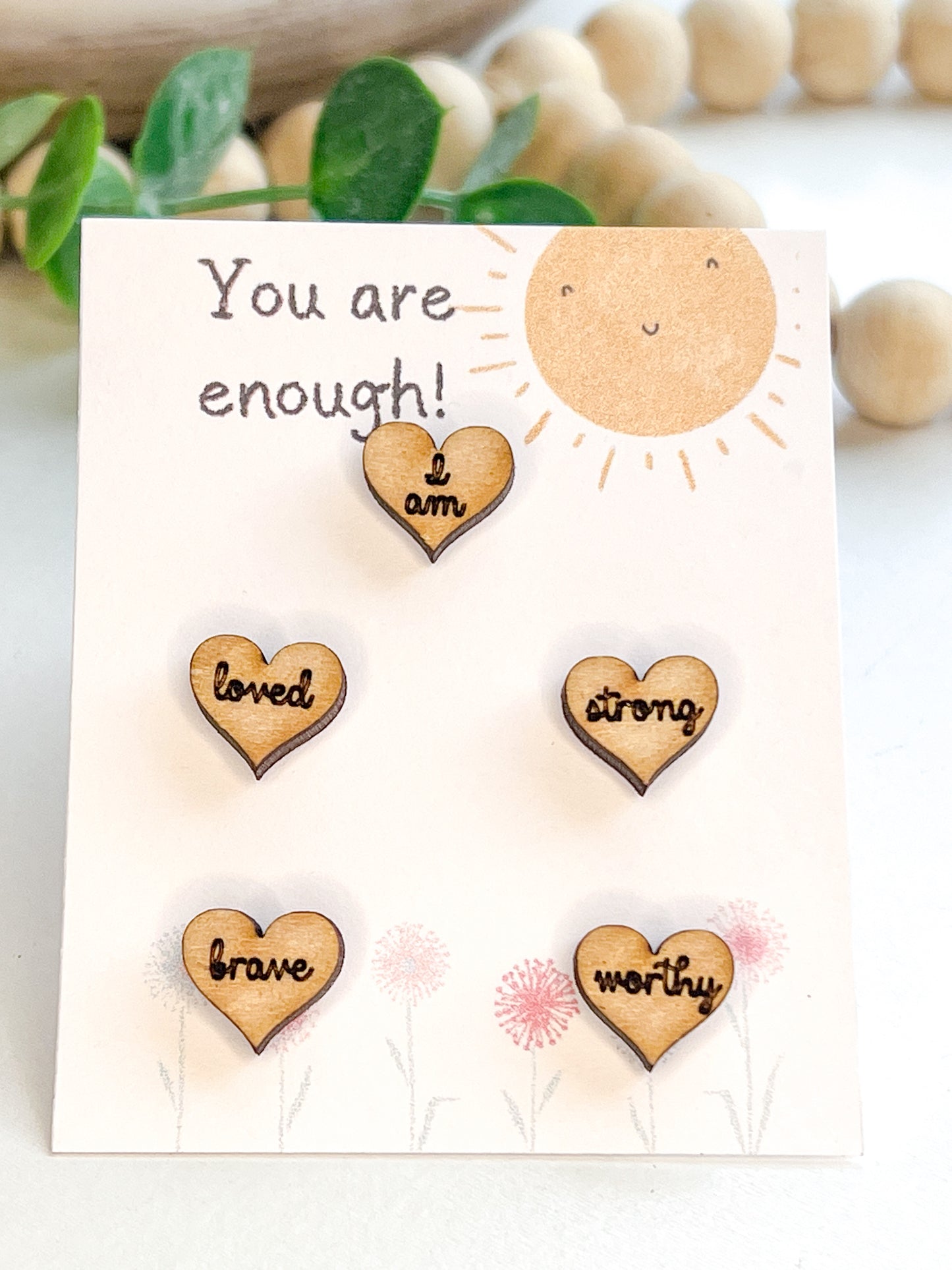Affirmation Stud Earrings