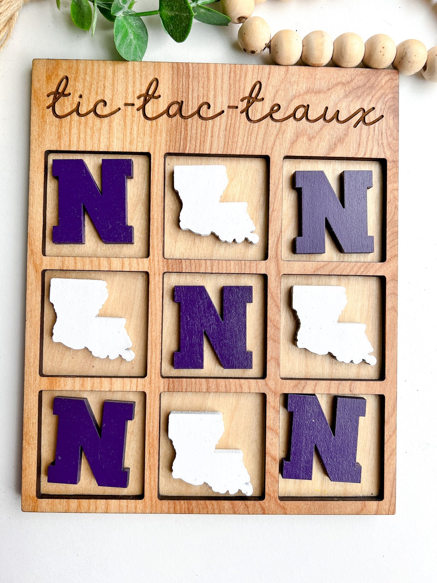 Tic Tac Teaux Purple and White Louisiana