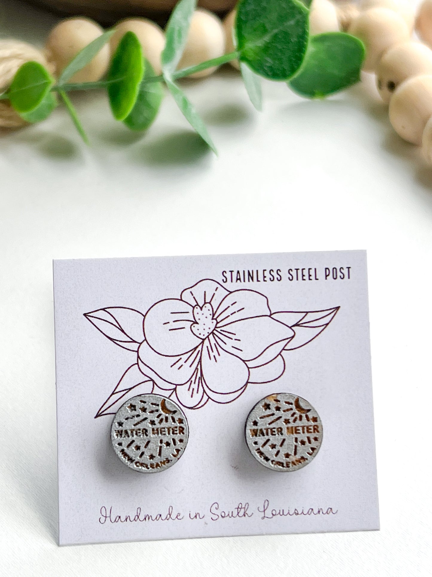 New Orleans Water Meter Stud Earrings