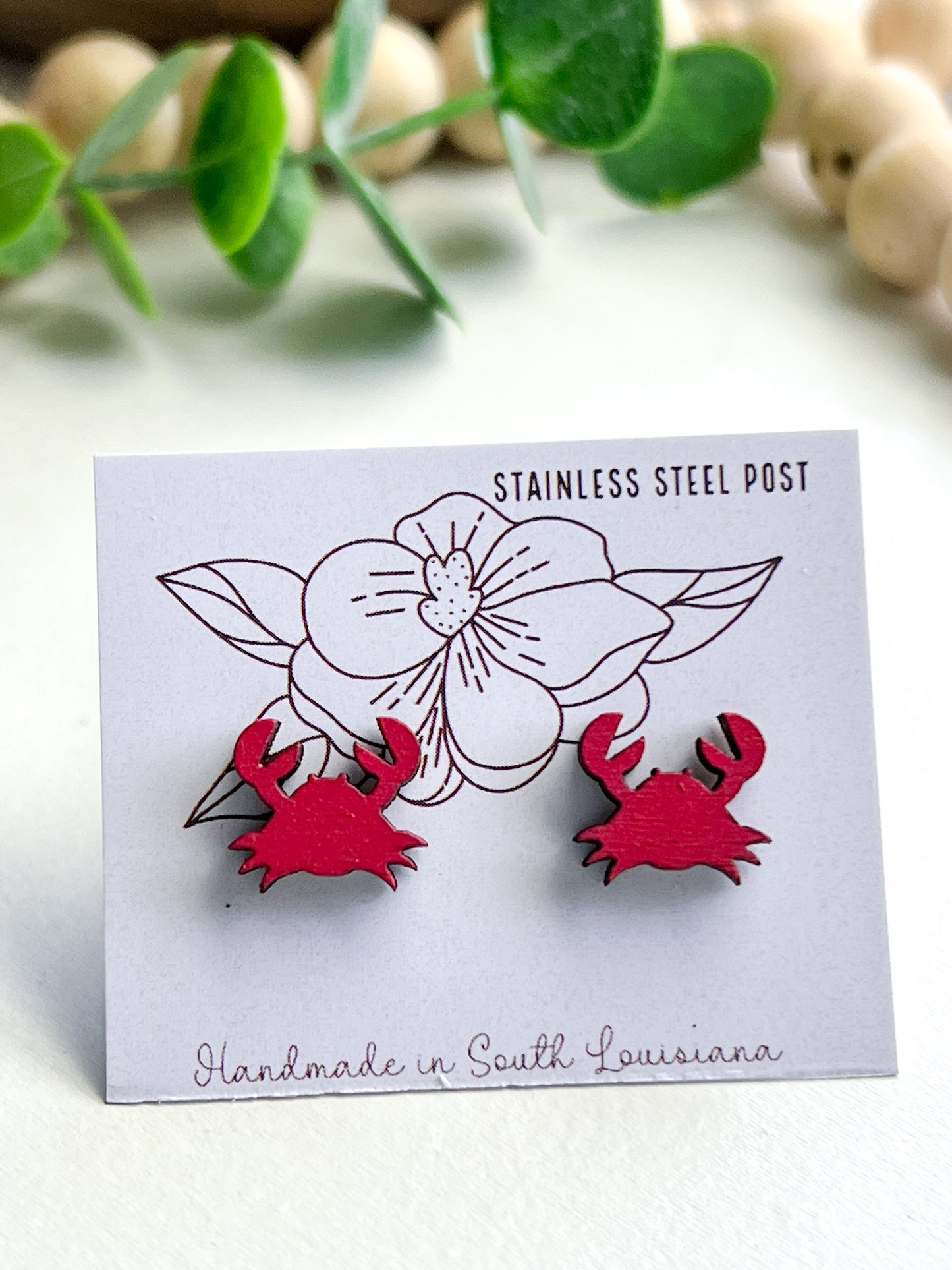 Don't Be Crabby Stud Earrings