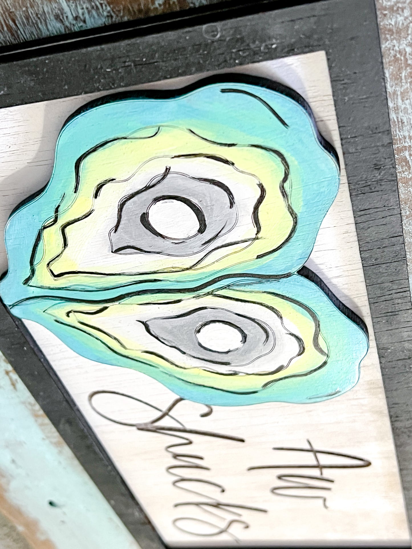 Aw Shucks Oyster Heart Sign