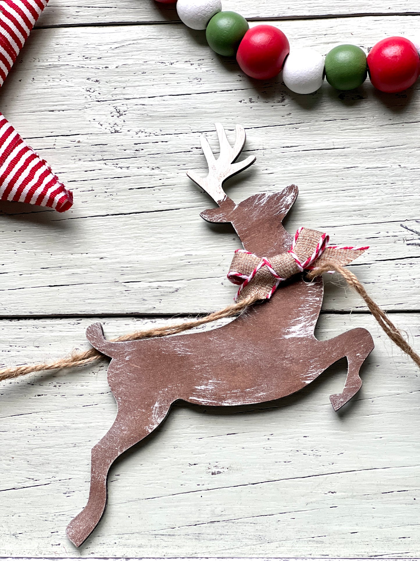 Santa Reindeer Banner Retail