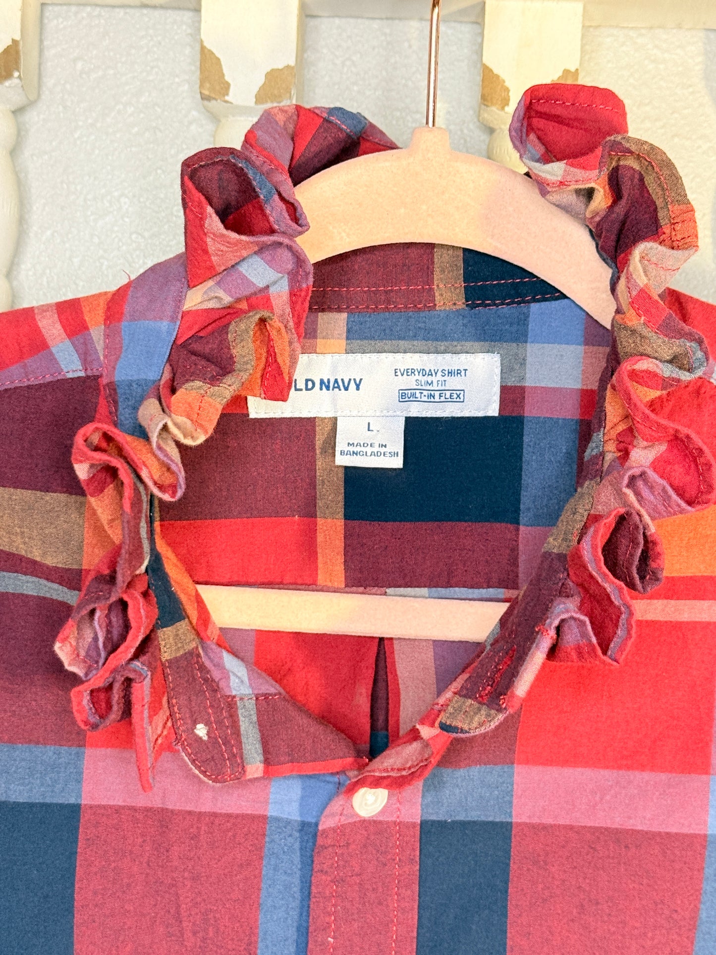 Reworked Plaid Old Navy Button Down