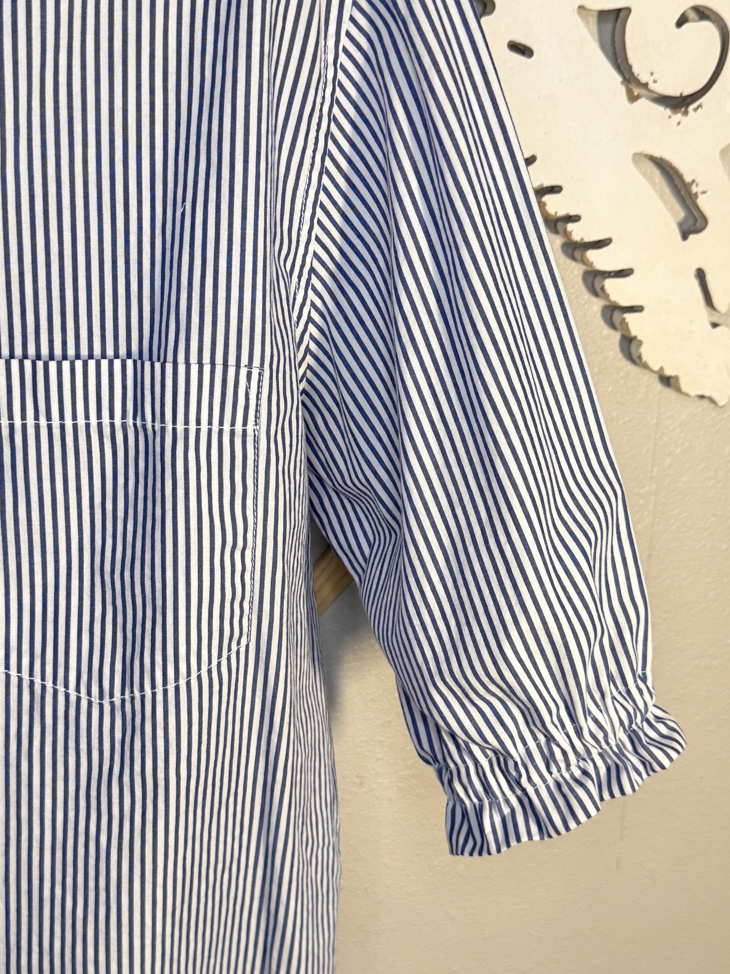 Reworked Blue & White Stripe Aeropostale Button Down