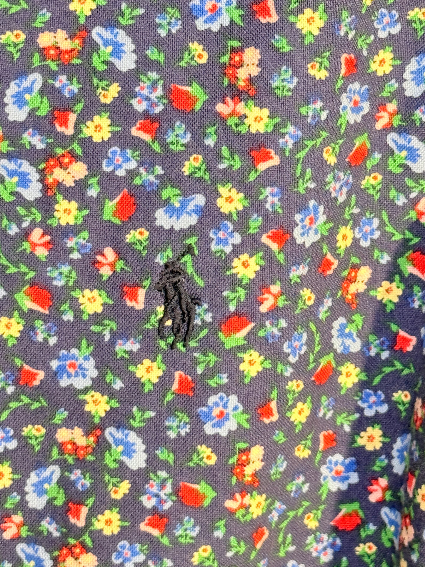 Reworked Navy Floral Ralph Lauren Button Down