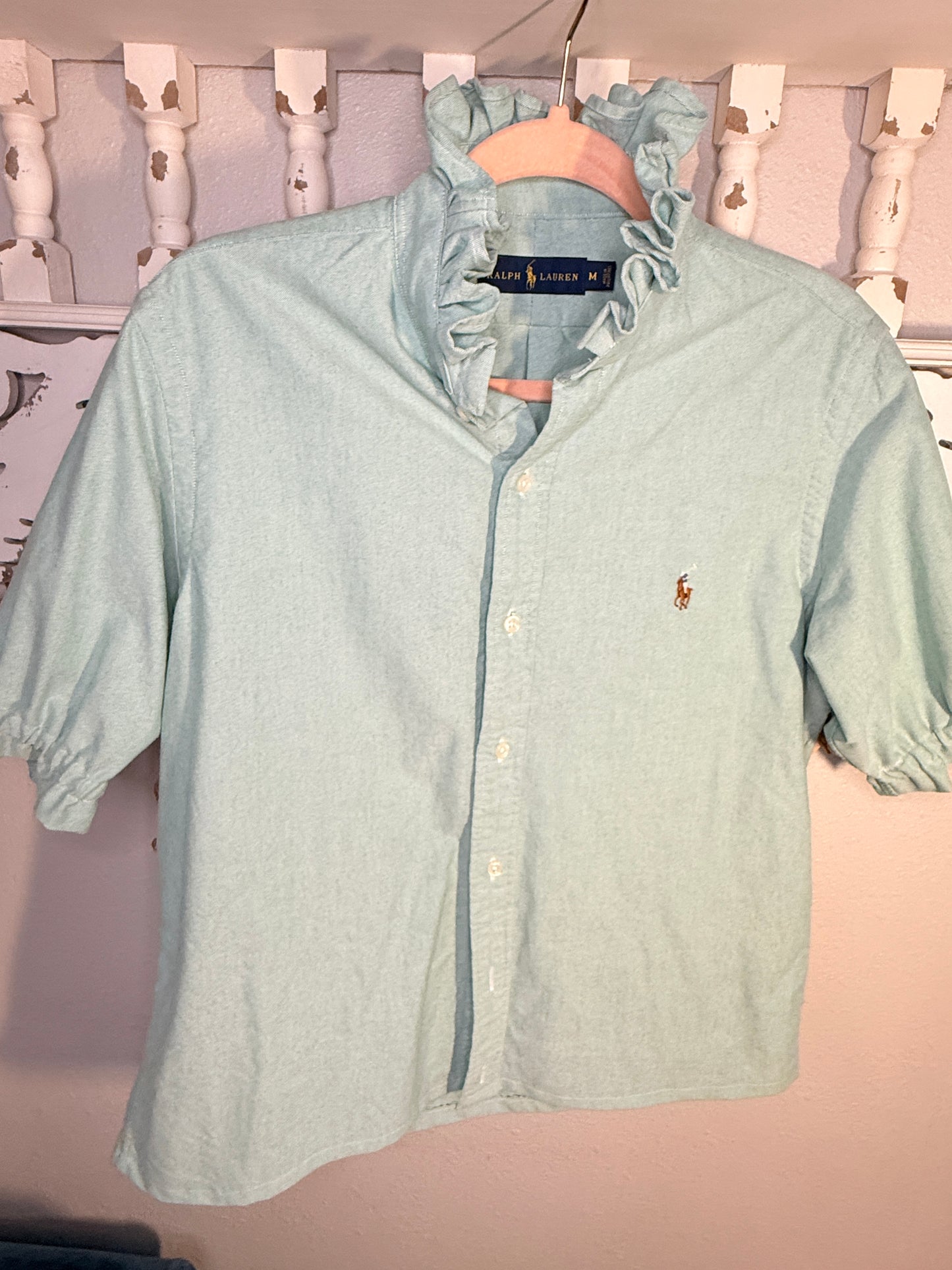 Reworked Mint Green Ralph Lauren Button Down