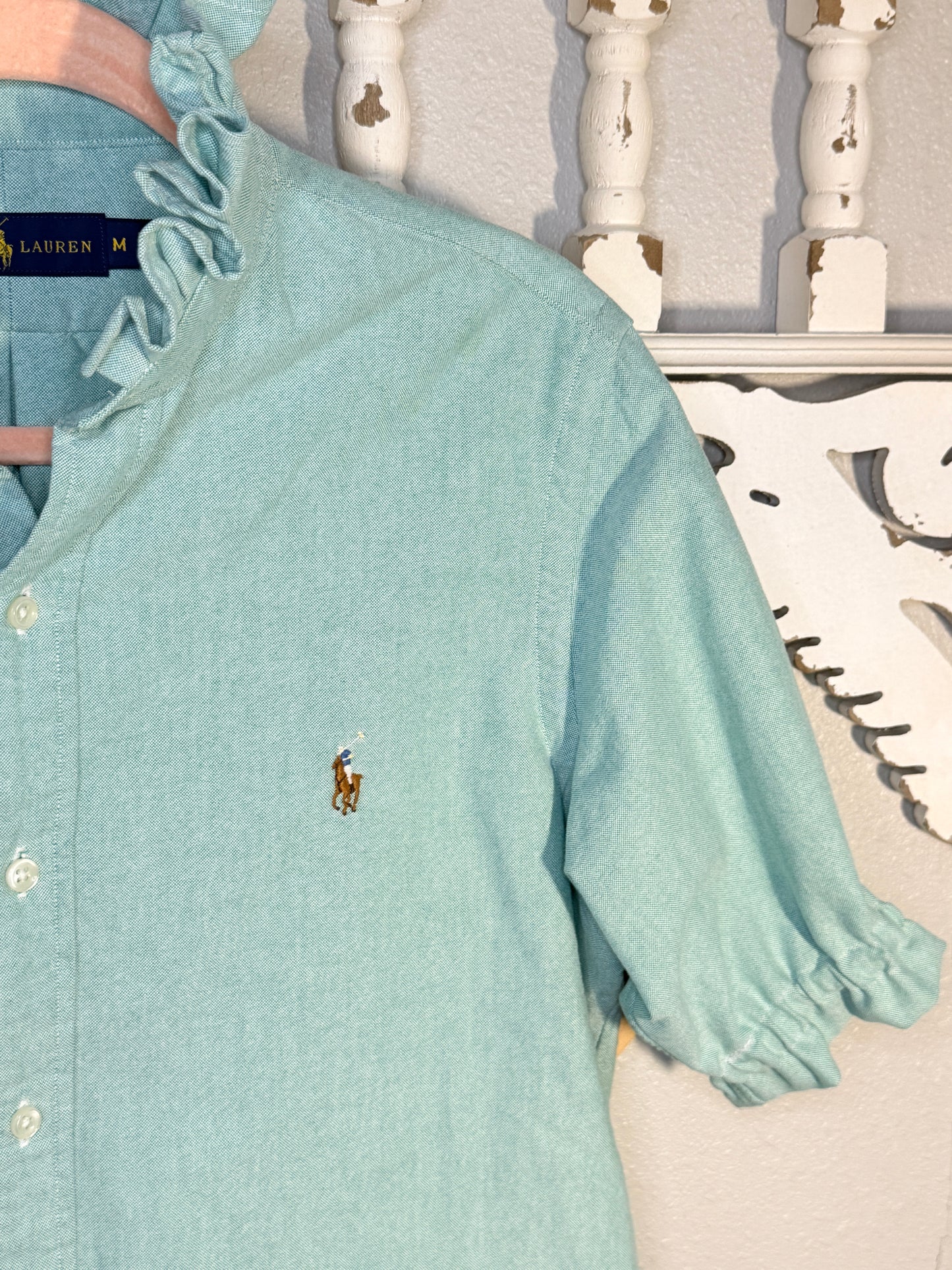Reworked Mint Green Ralph Lauren Button Down