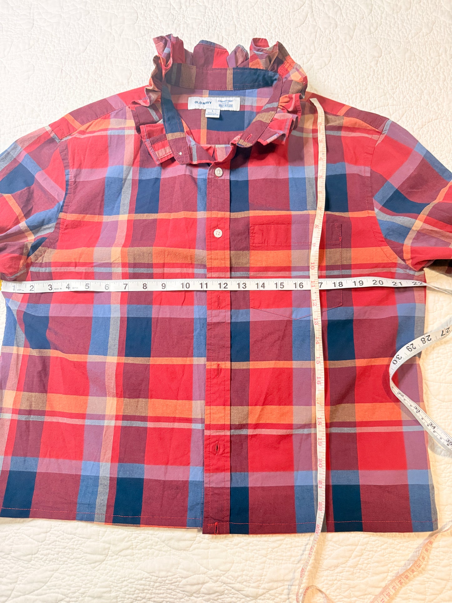 Reworked Plaid Old Navy Button Down