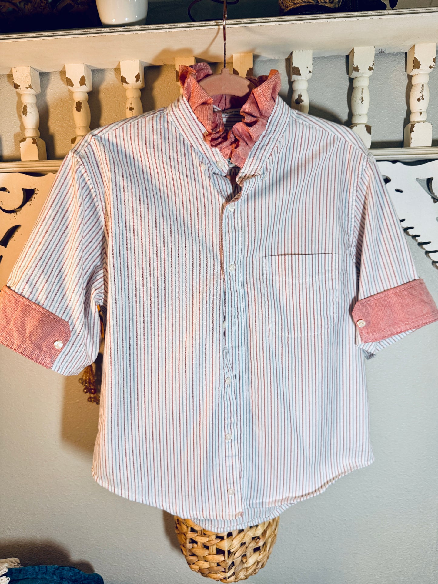Reworked J.Crew Striped Button Down