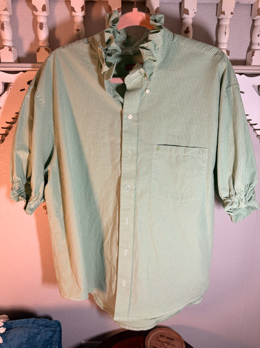 Reworked Mint Green Izod Button Down