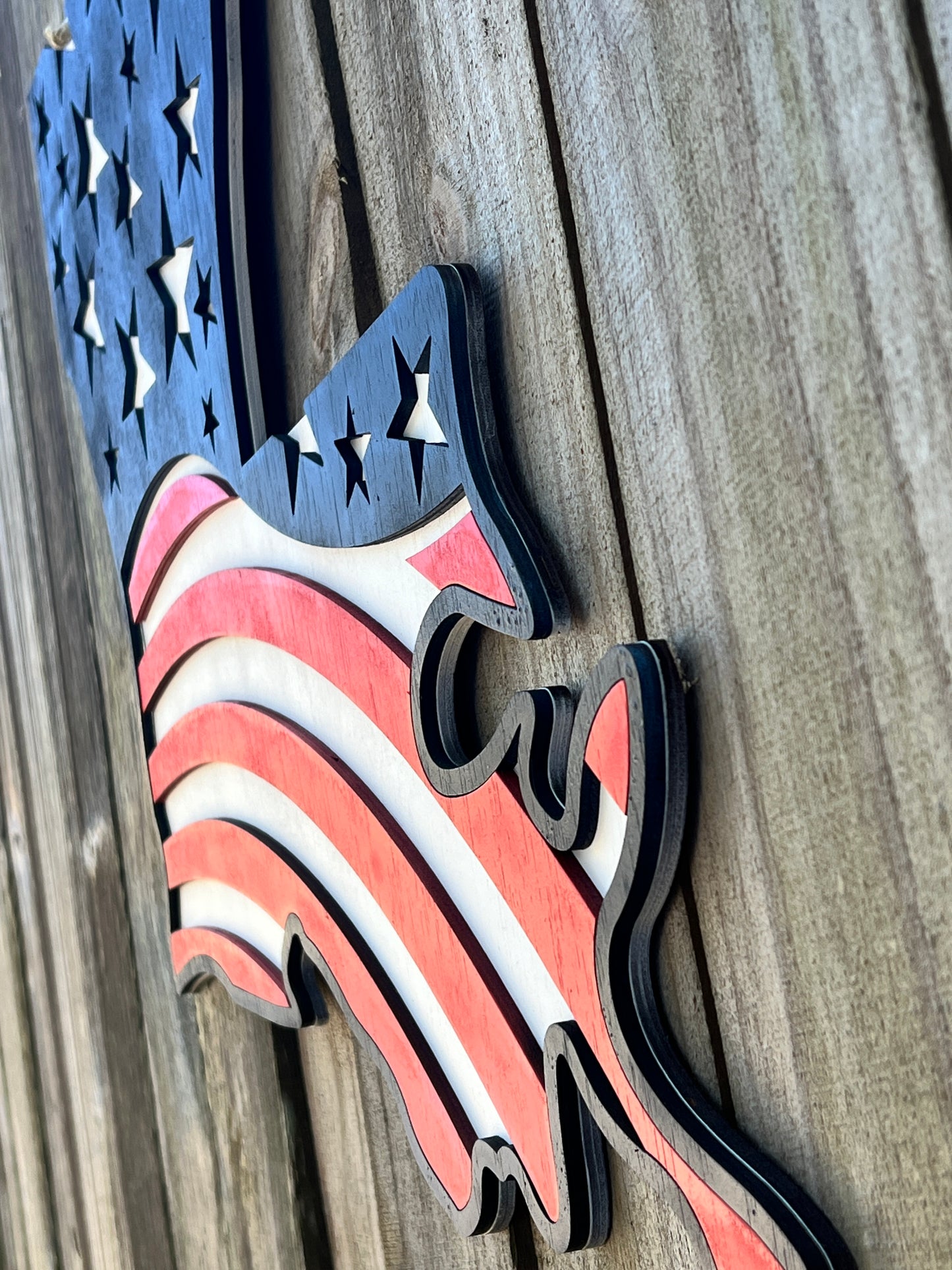 Louisiana Patriotic Door Hanger