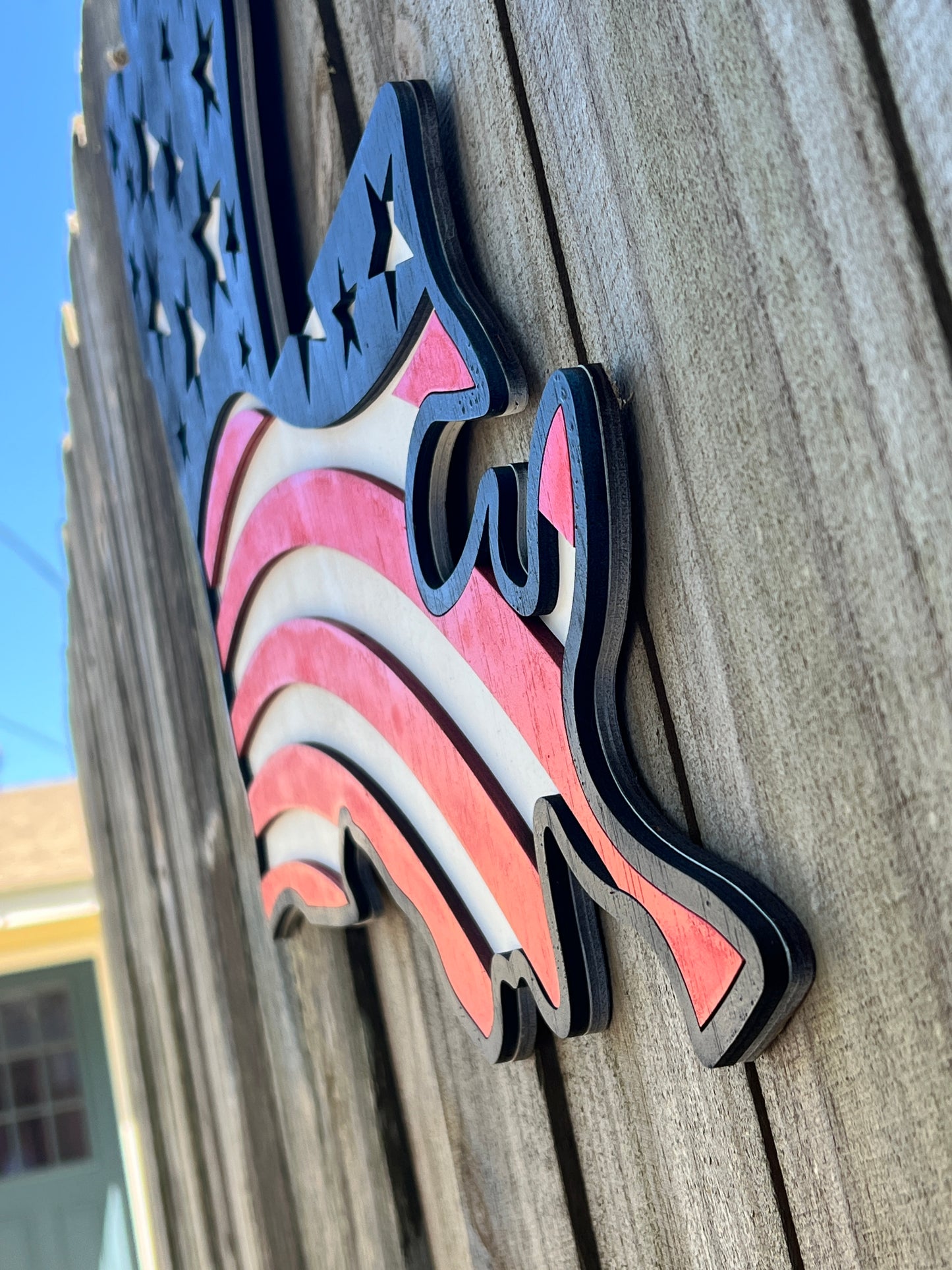 Louisiana Patriotic Door Hanger