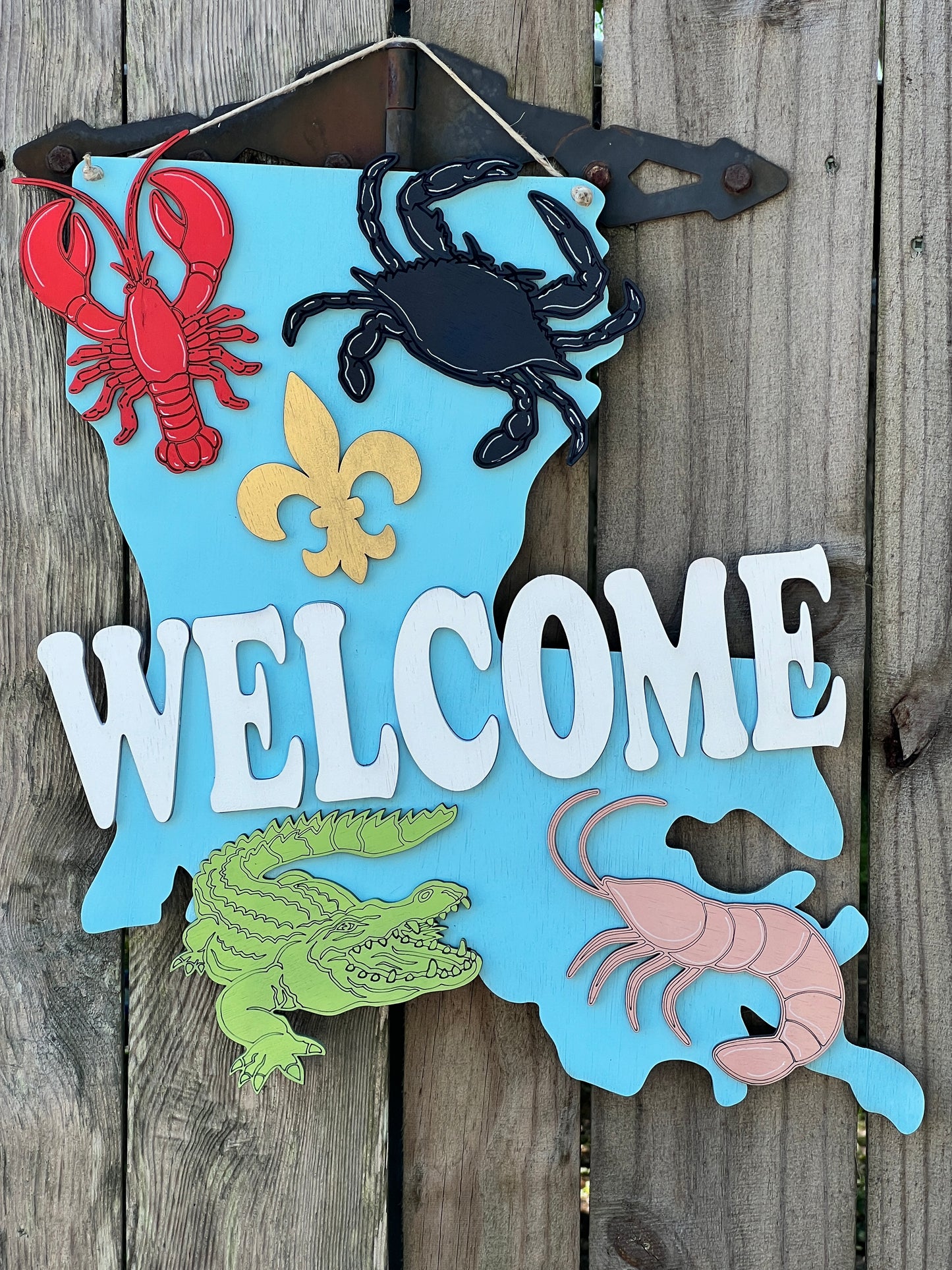 Louisiana Welcome Door Hanger