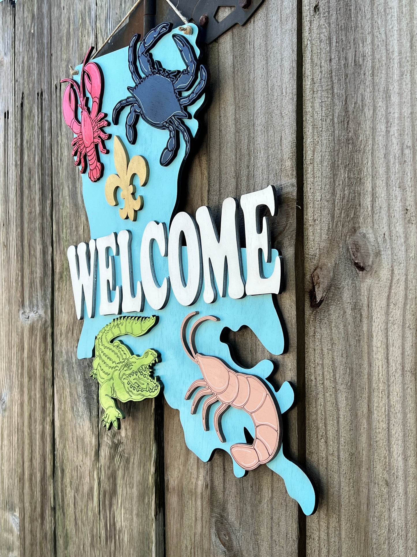 Louisiana Welcome Door Hanger