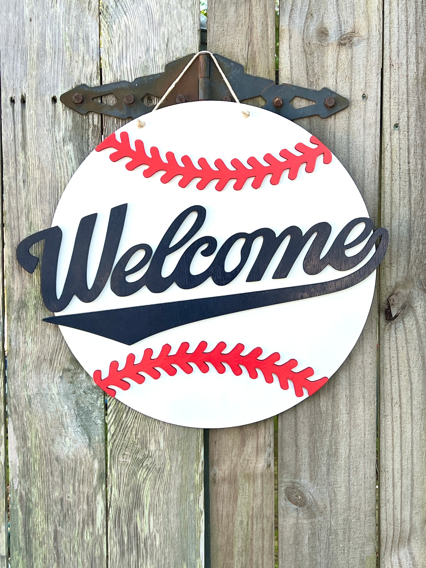 Baseball Welcome Door Hanger