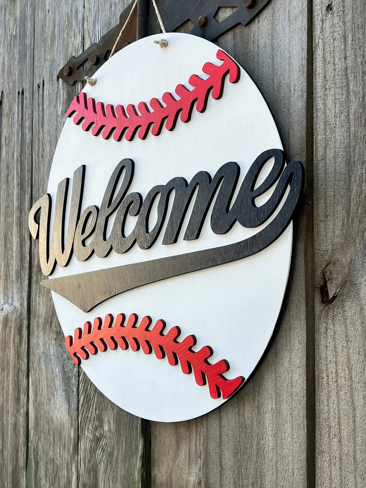 Baseball Welcome Door Hanger