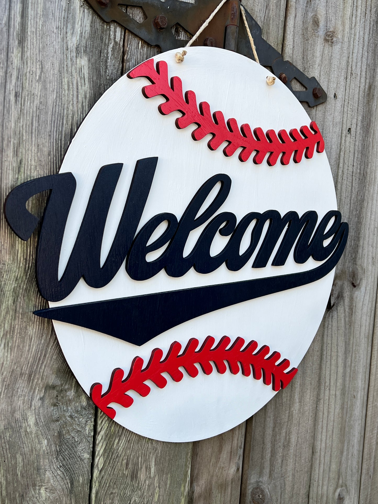 Baseball Welcome Door Hanger