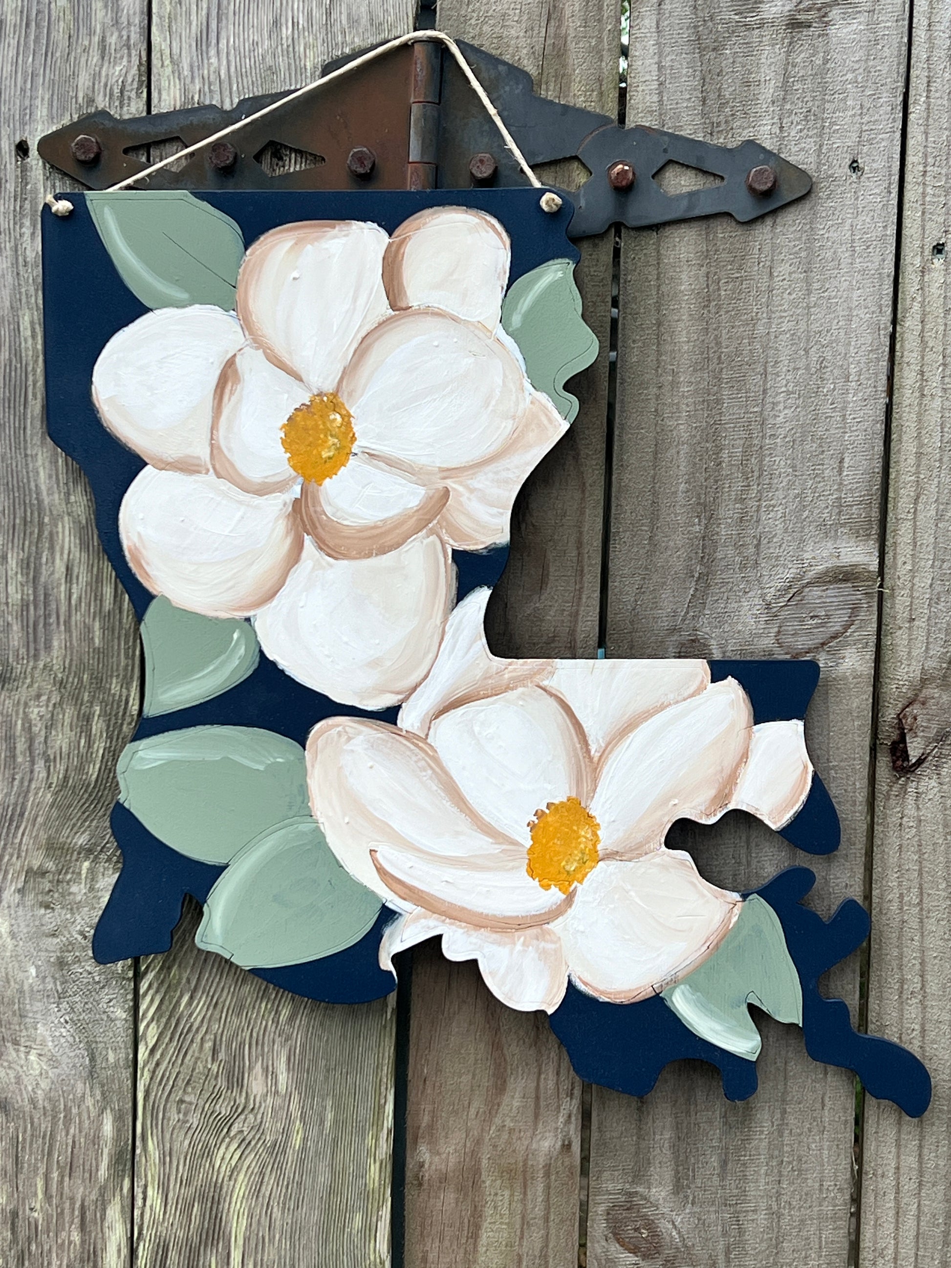 magnolia plant hanger Magnolia Louisiana Door Hanger