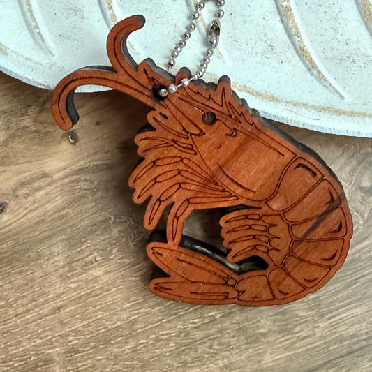 Shrimp Bag Charm, Keychain, Purse Charm, Cypress