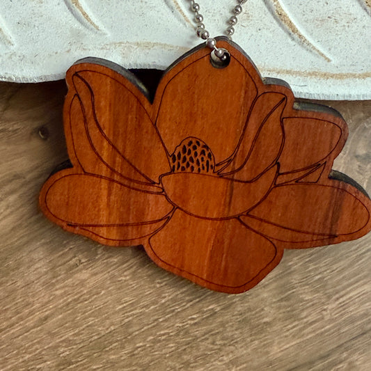 Magnolia Bag Charm, Keychain, Purse Charm, Cypress