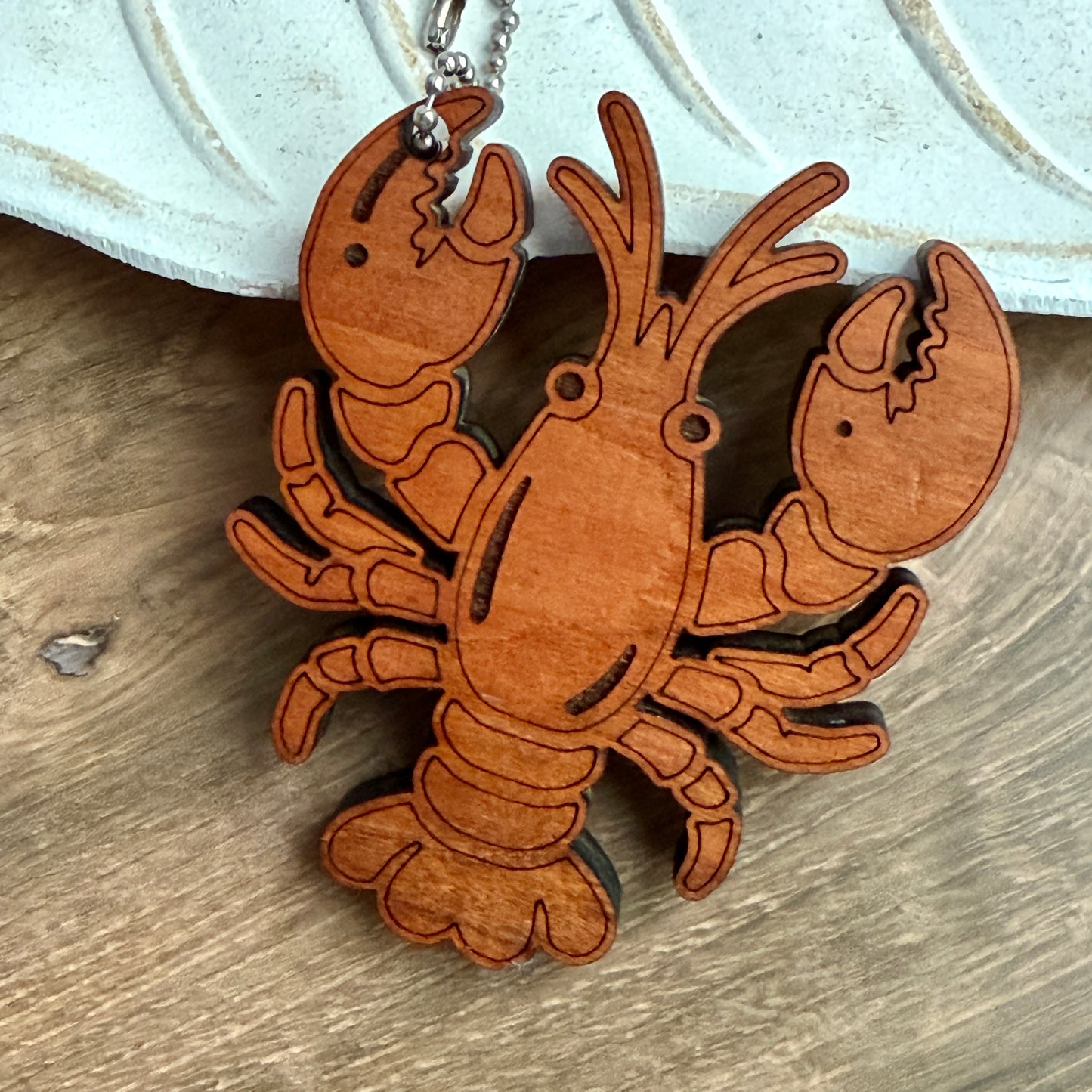 Crawfish Lobster Bag Charm, Keychain, Purse Charm, Cypress