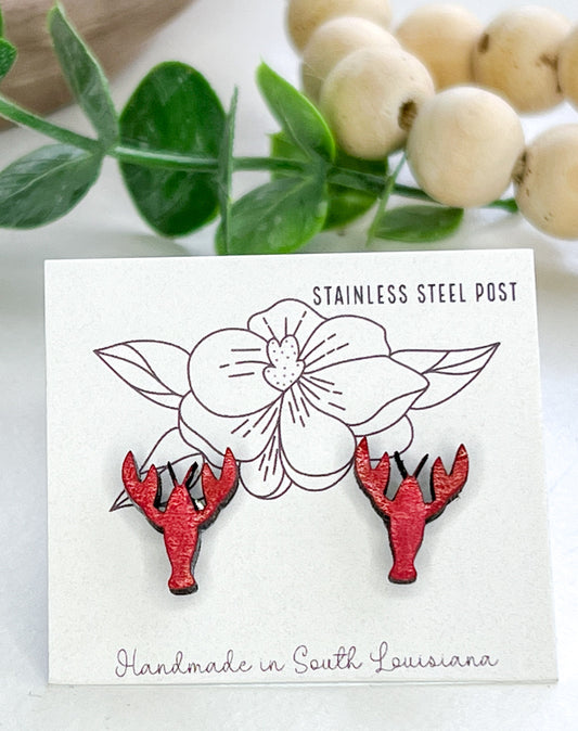 Crawfish Stud Earrings