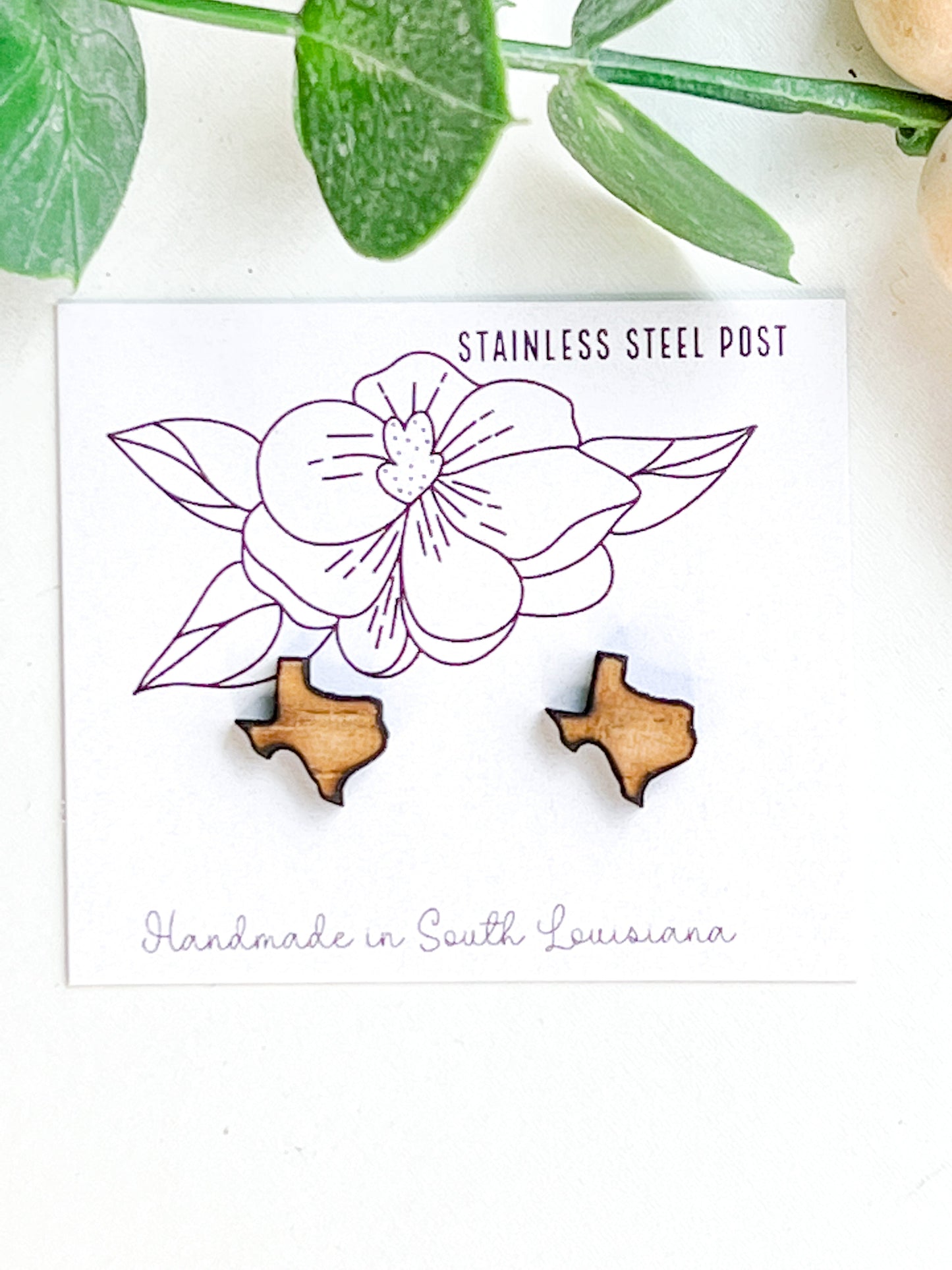 State Shape Stud Earrings