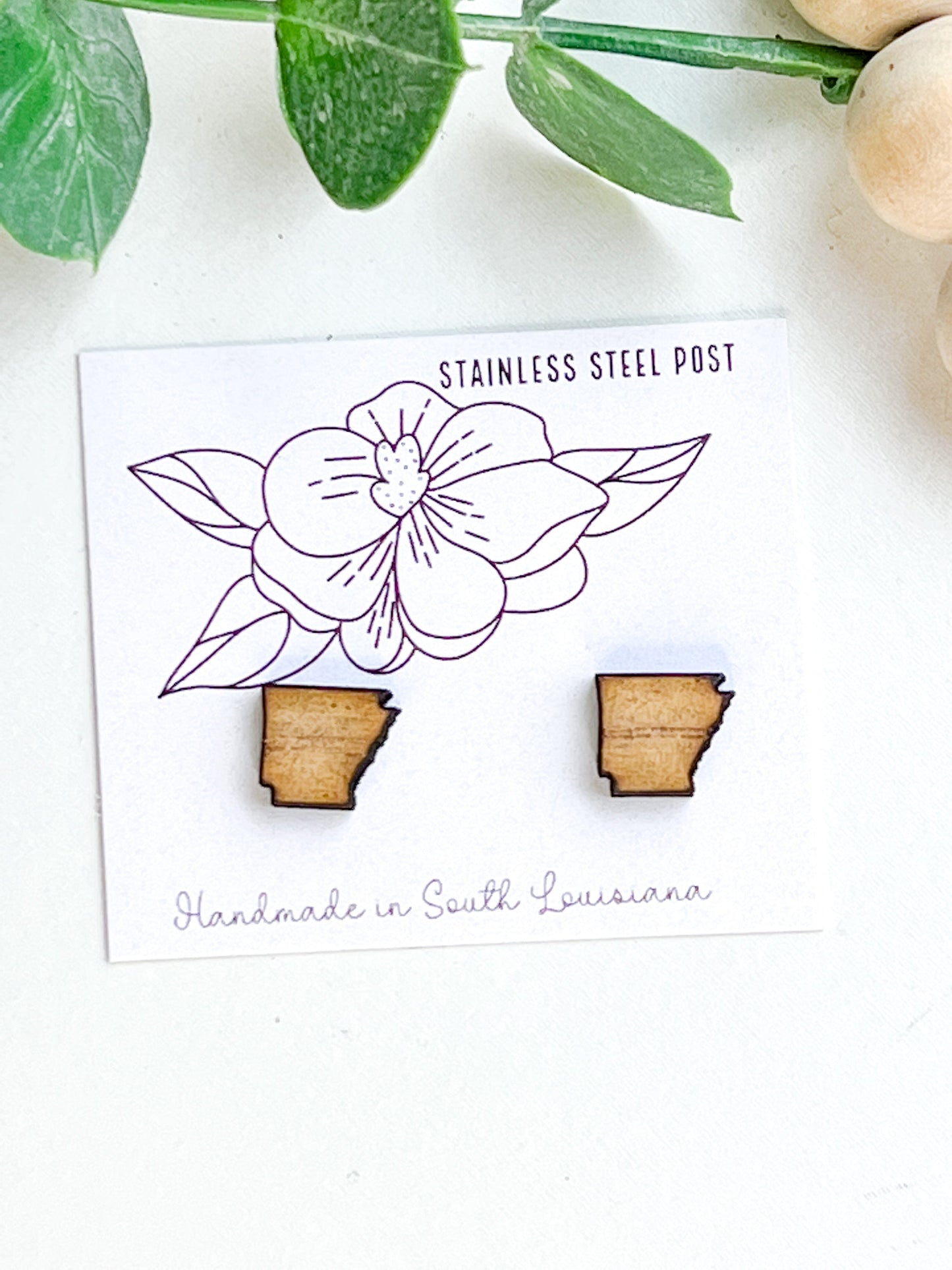 State Shape Stud Earrings