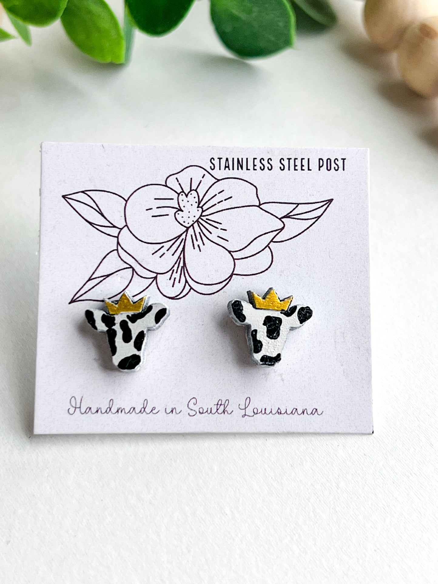 Cow Queen Stud Earrings