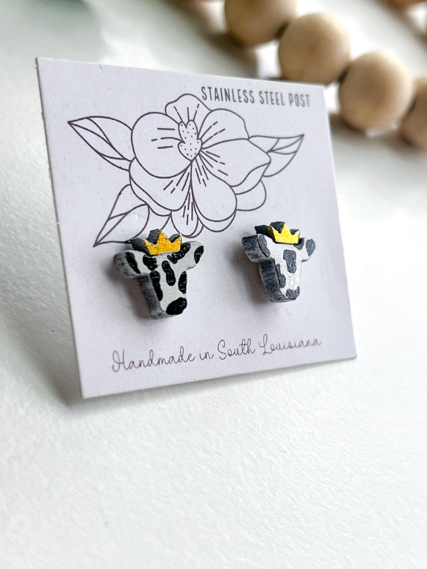 Cow Queen Stud Earrings