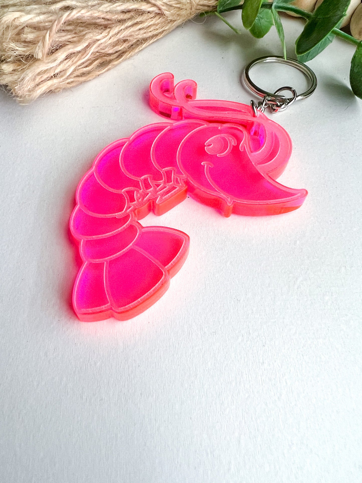 Shrimp Acrylic Keychain