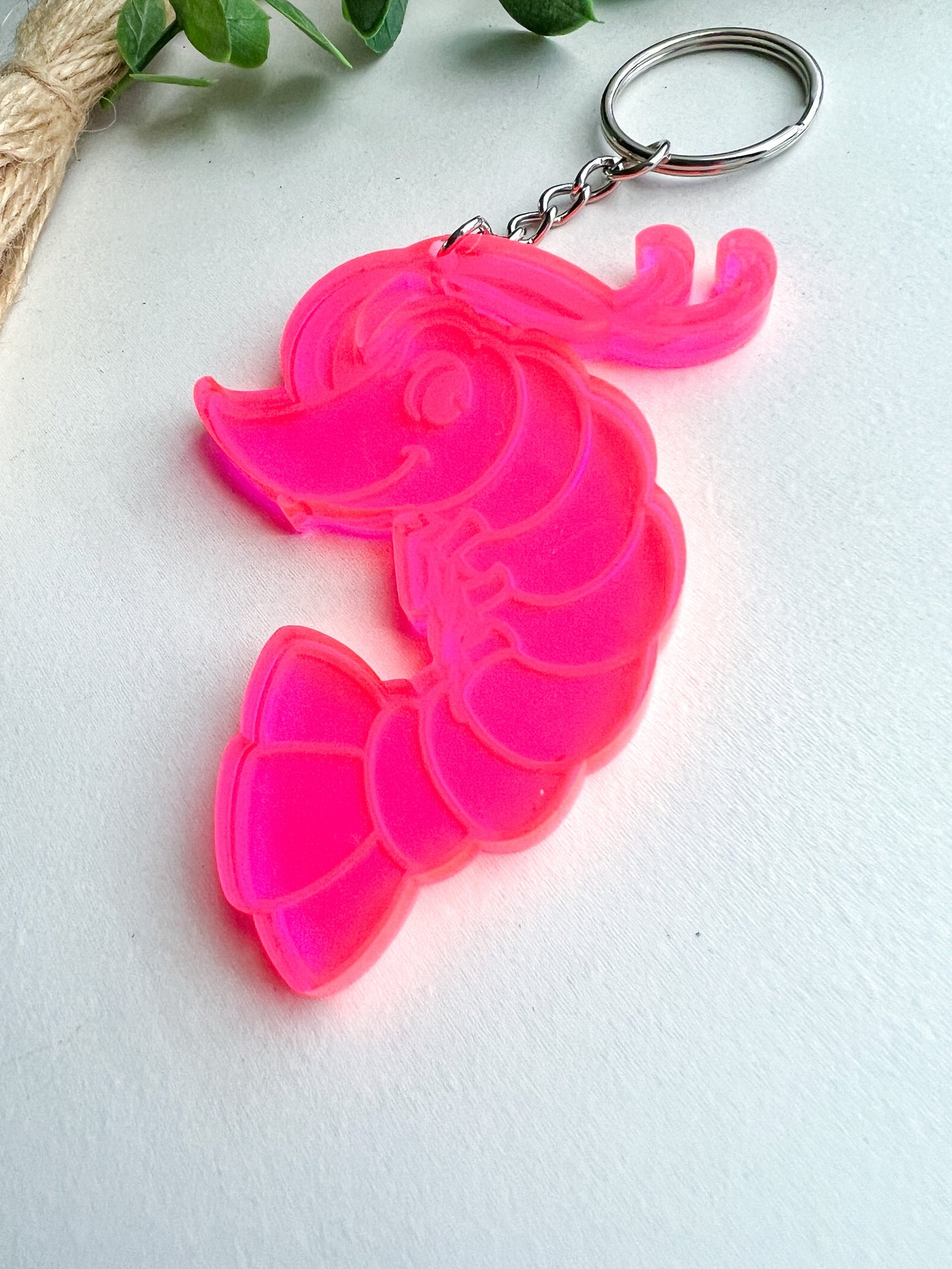 Shrimp Acrylic Keychain