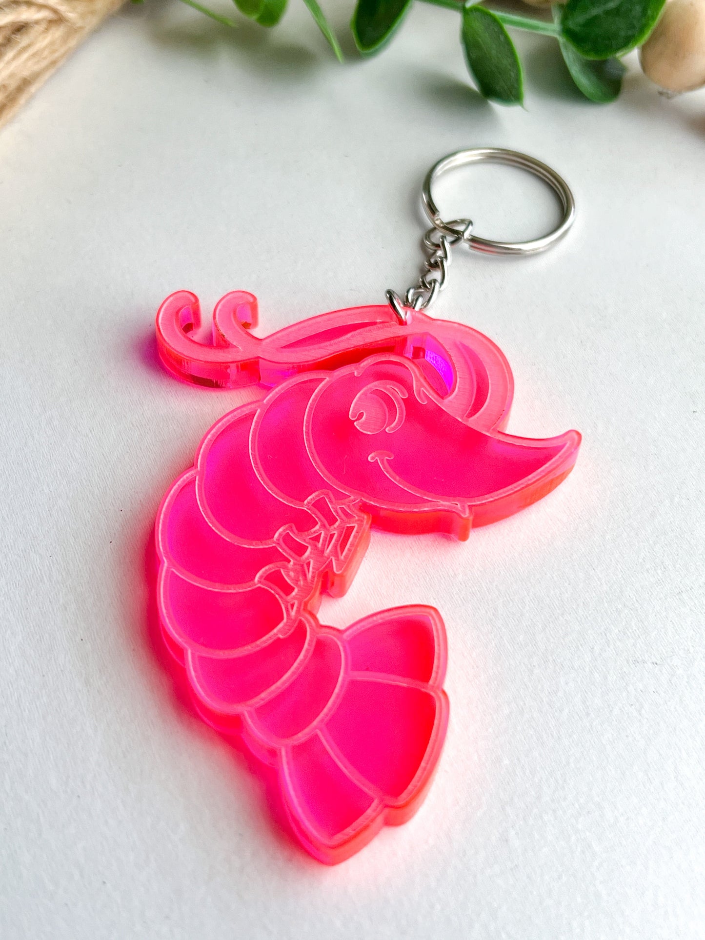 Shrimp Acrylic Keychain