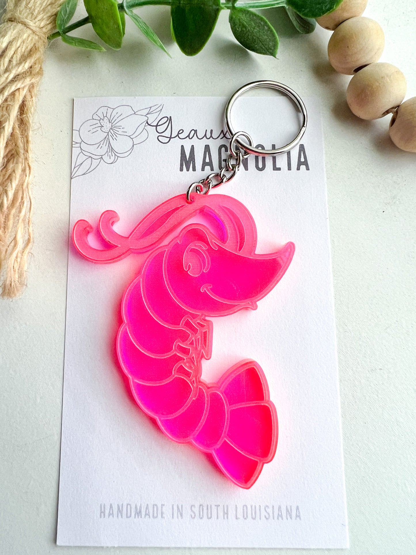 Shrimp Acrylic Keychain