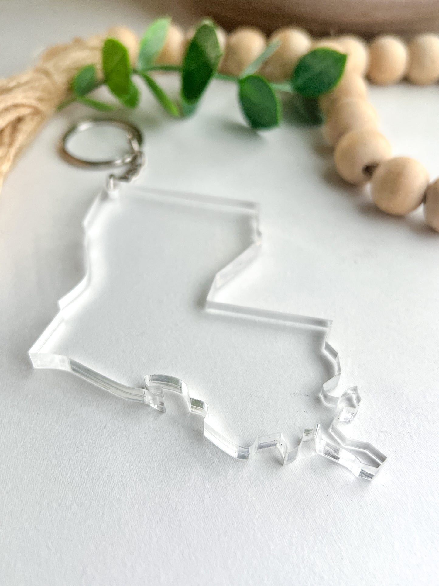 Louisiana Clear Acrylic Keychain