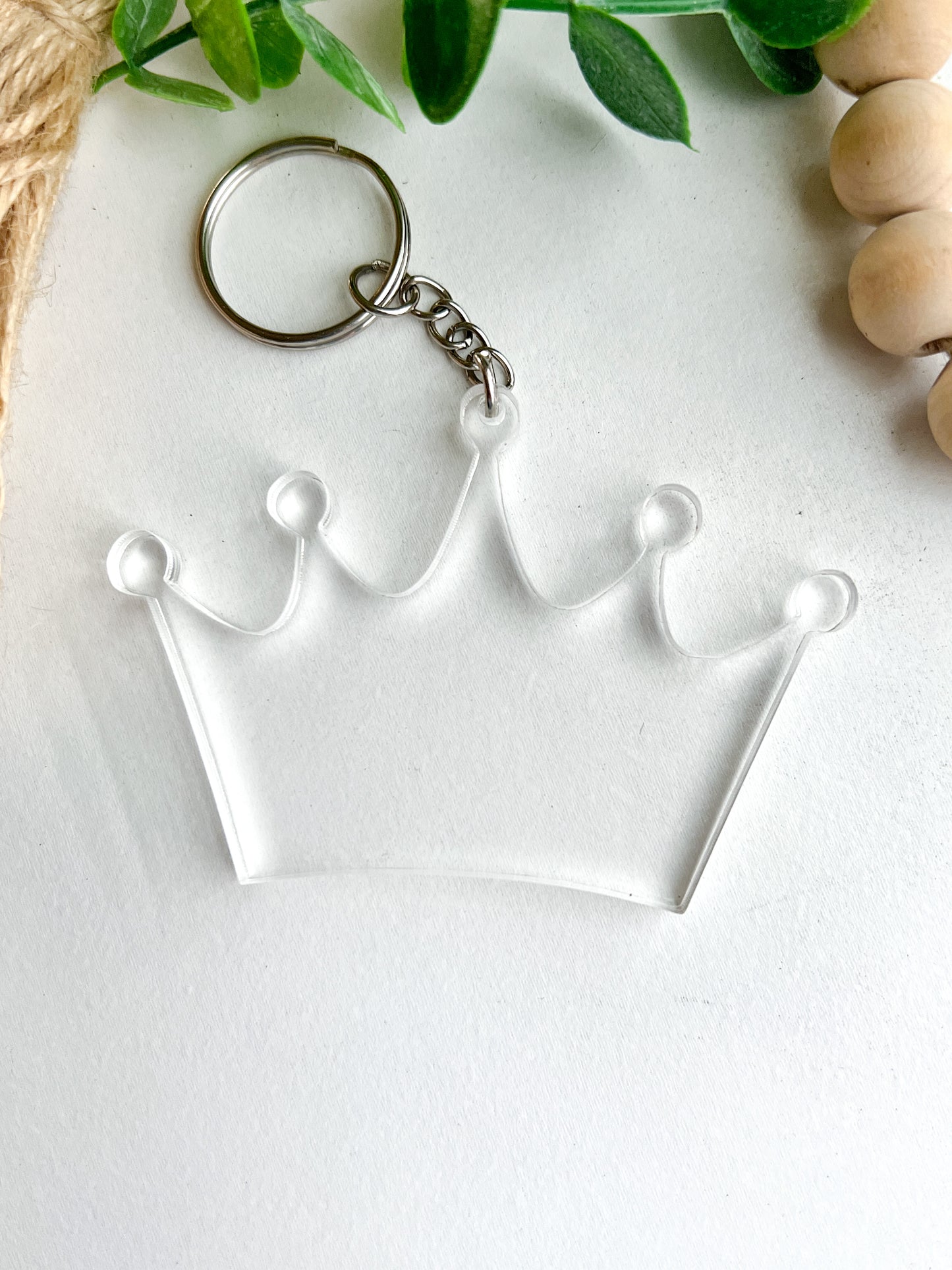 Crown Clear Acrylic Keychain