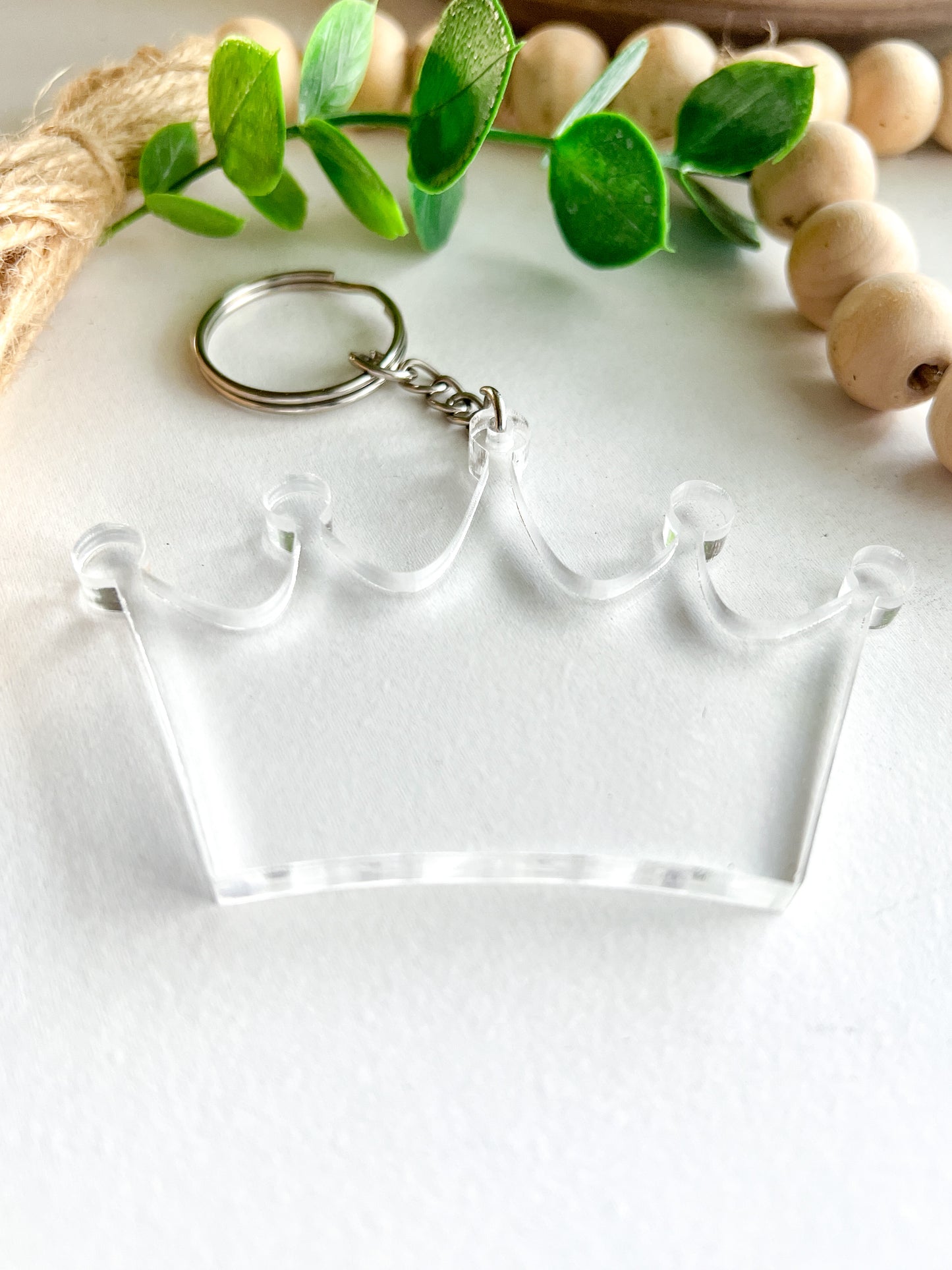 Crown Clear Acrylic Keychain