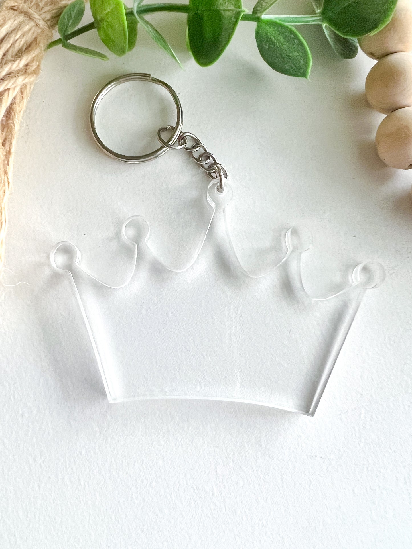 Crown Clear Acrylic Keychain