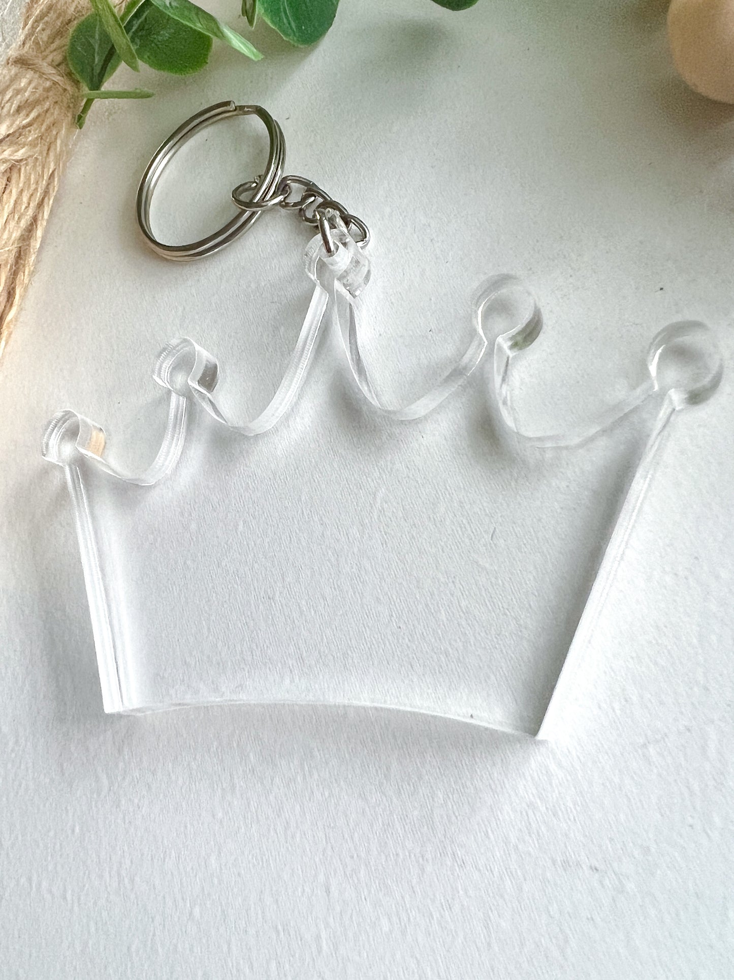 Crown Clear Acrylic Keychain