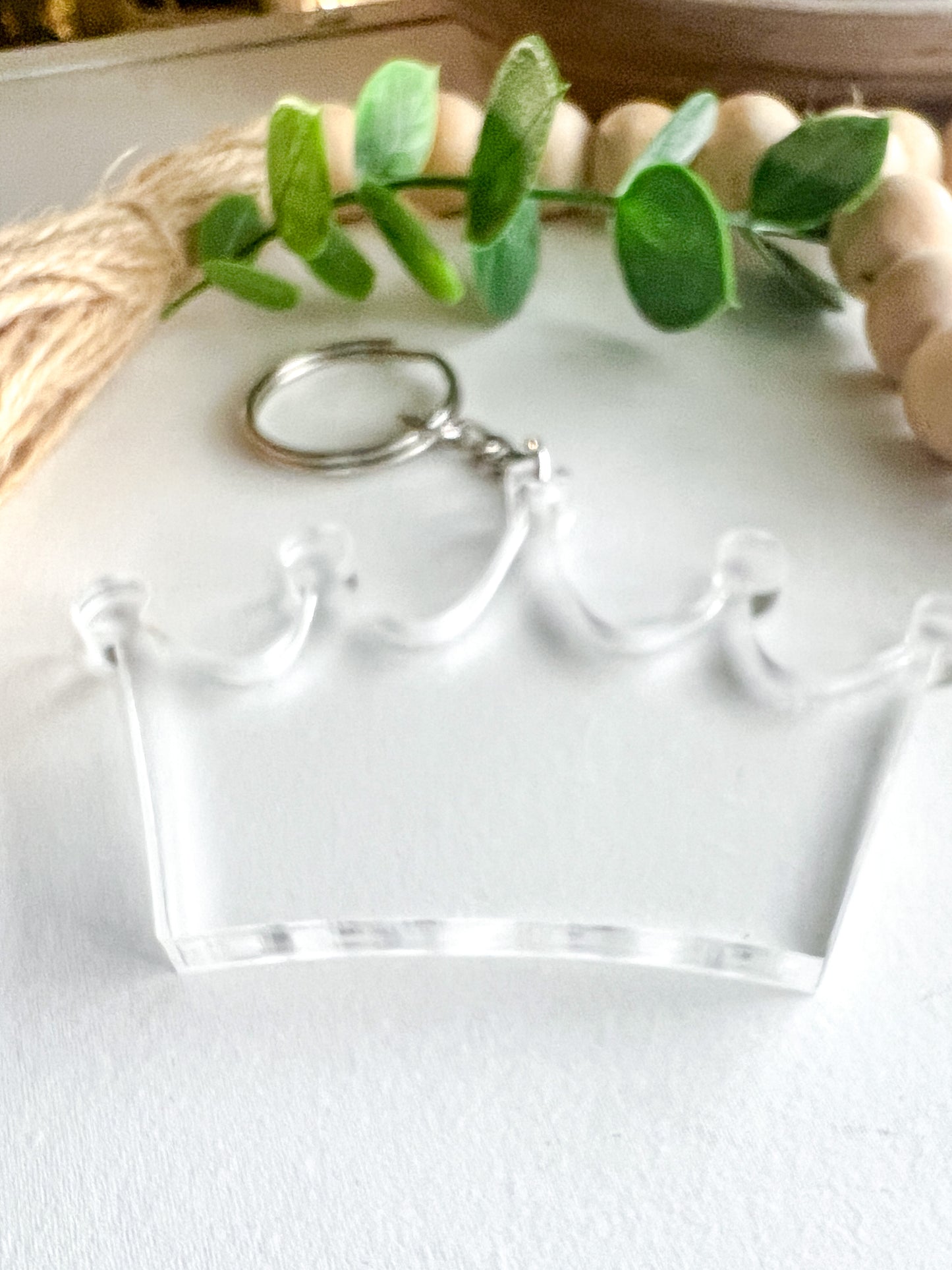 Crown Clear Acrylic Keychain