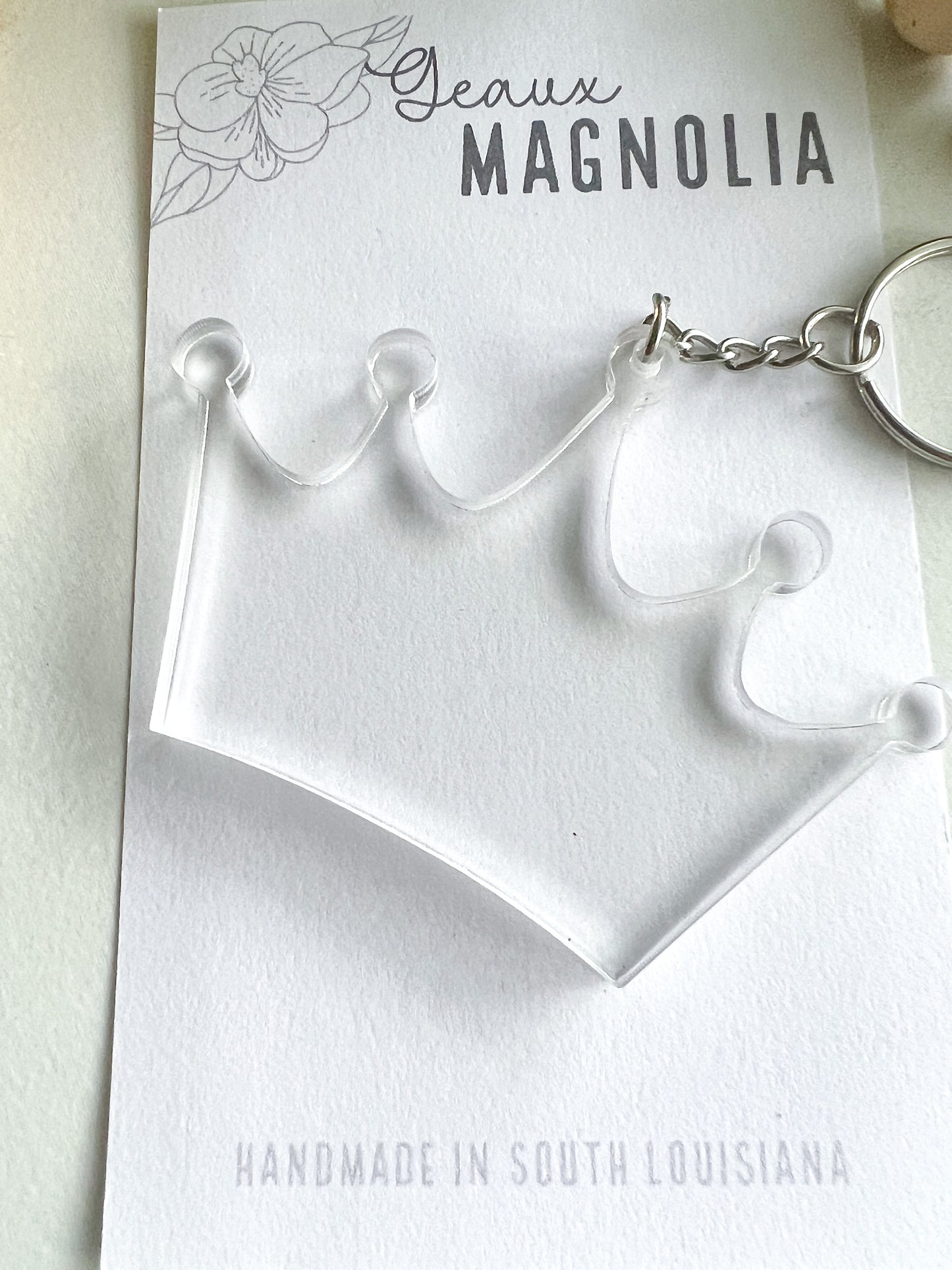 Crown Clear Acrylic Keychain