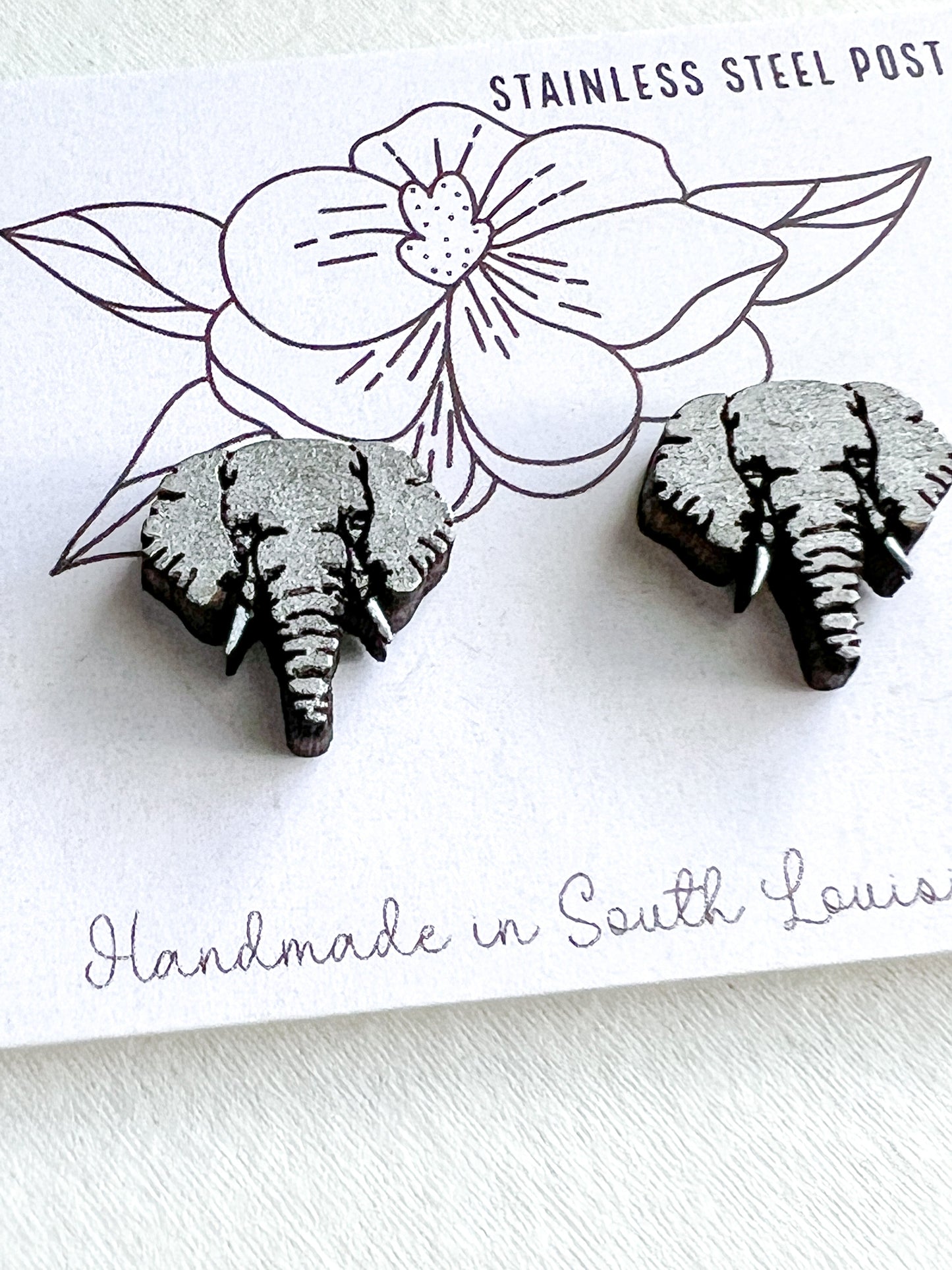 Elephant Tiny Stud Earrings