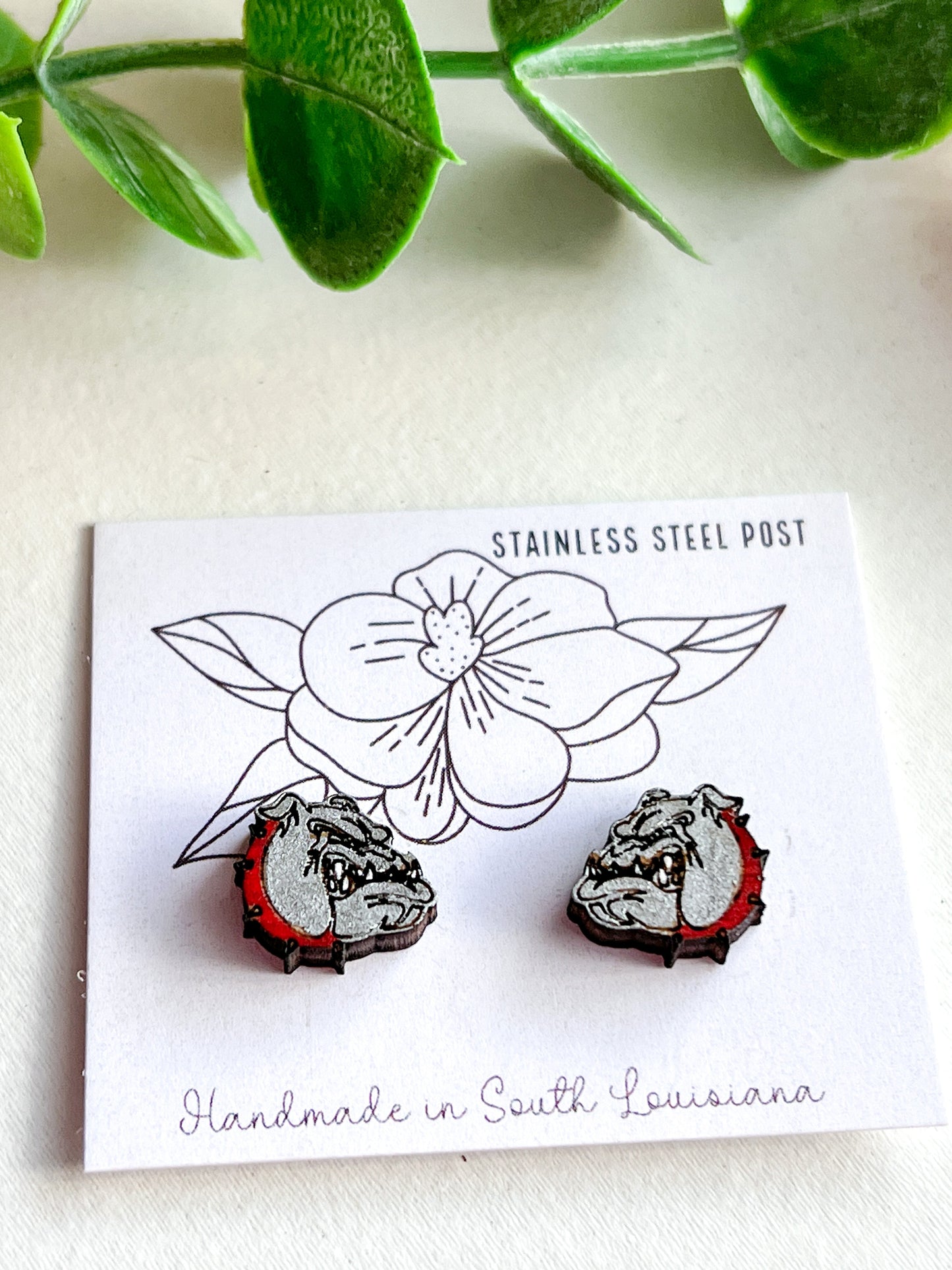 Bulldog Tiny Stud Earrings