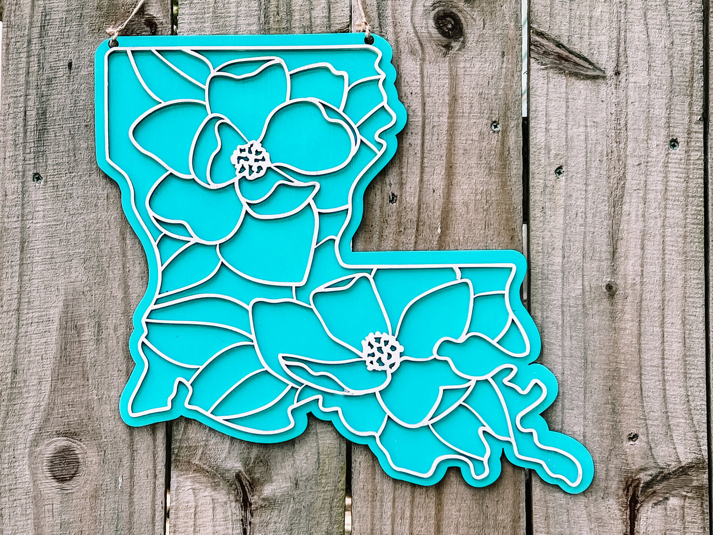 Louisiana Magnolia 3D Door Hanger