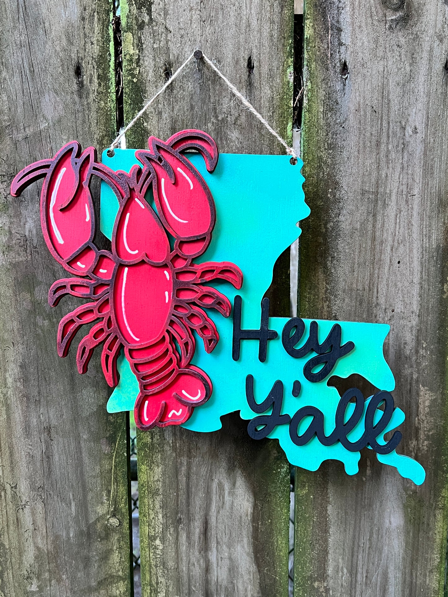 Louisiana Crawfish 3D Door Hanger