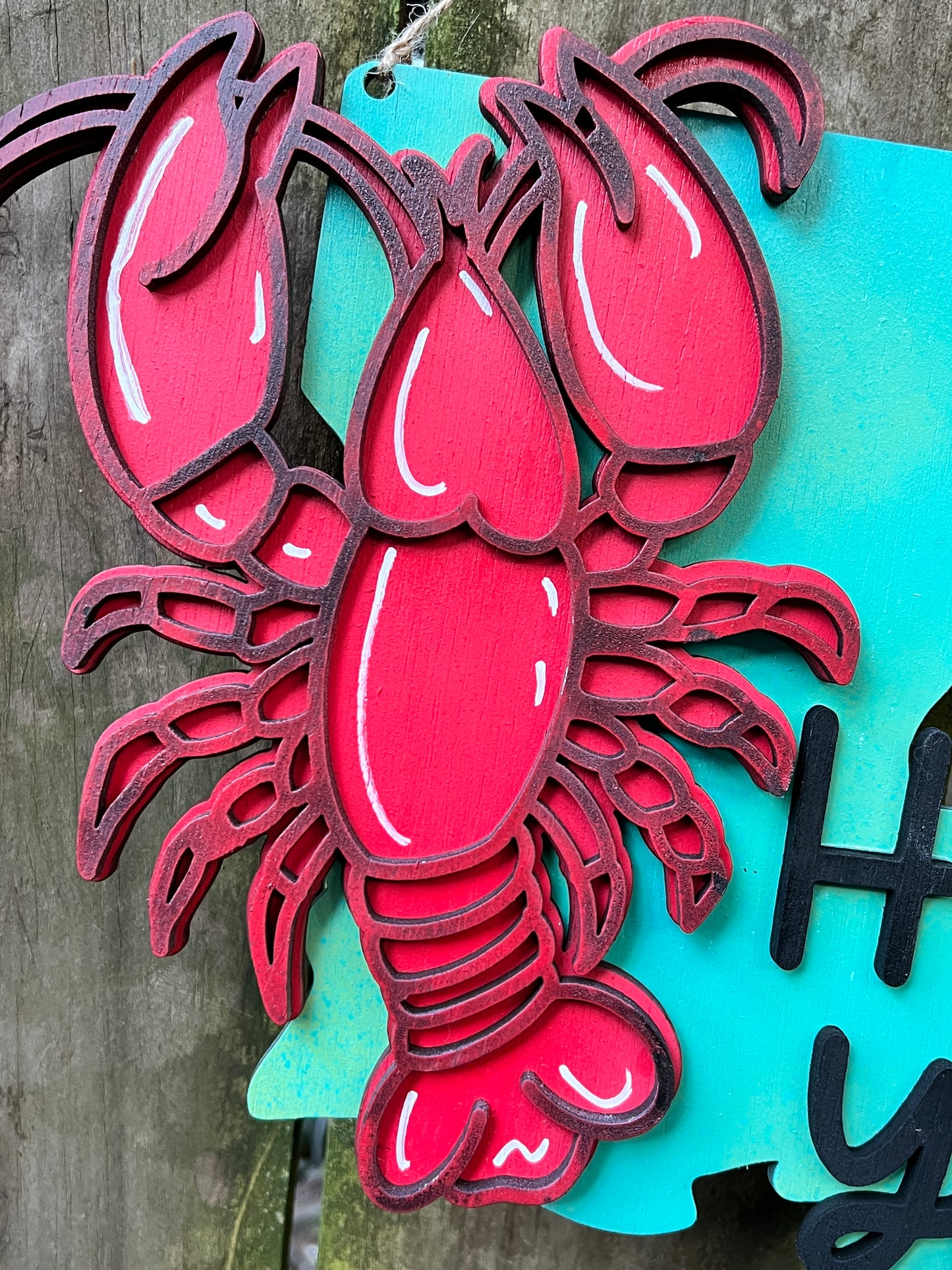 Louisiana Crawfish 3D Door Hanger